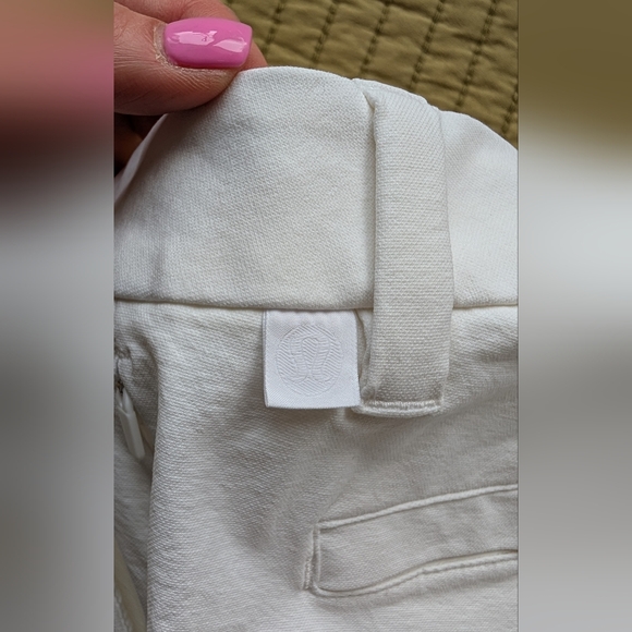Lululemon Women's White Woven Stretch Pants Side Zipper Pocket Size 32 - Picture 9 of 16